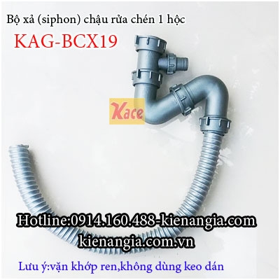 Bộ xả chậu rửa chén 1 hộc KAG-BXC19