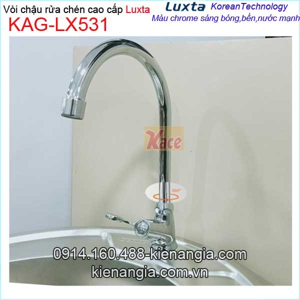 Vòi rửa chén lạnh cao cấp Luxta rẻ KAG-LX531