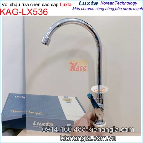 Vòi rửa chén lạnh thân vuông cao cấp Luxta KAG-LX536