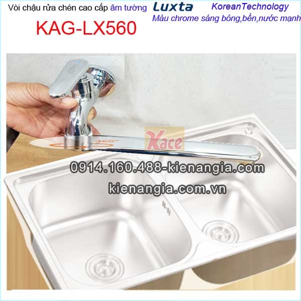 Vòi chậu rửa chén âm tường Luxta Korea KAG-LX560
