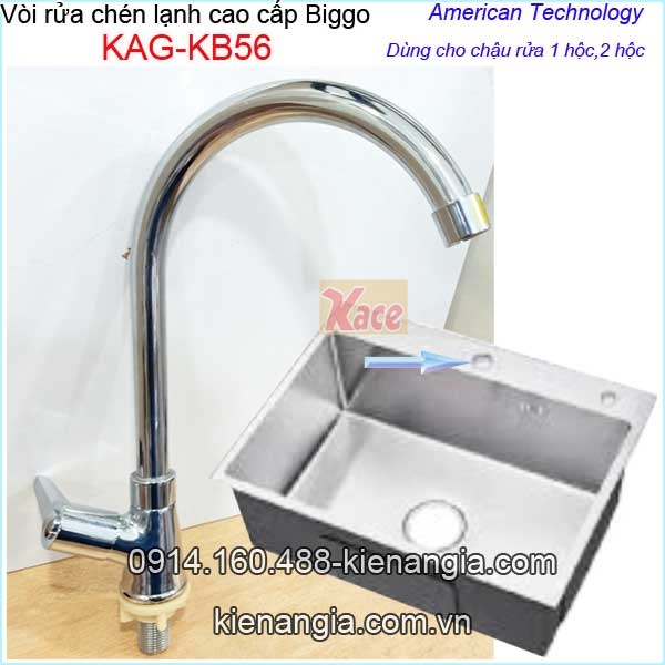 Vòi rửa chén lạnh cao cấp Biggo KAG-KB56