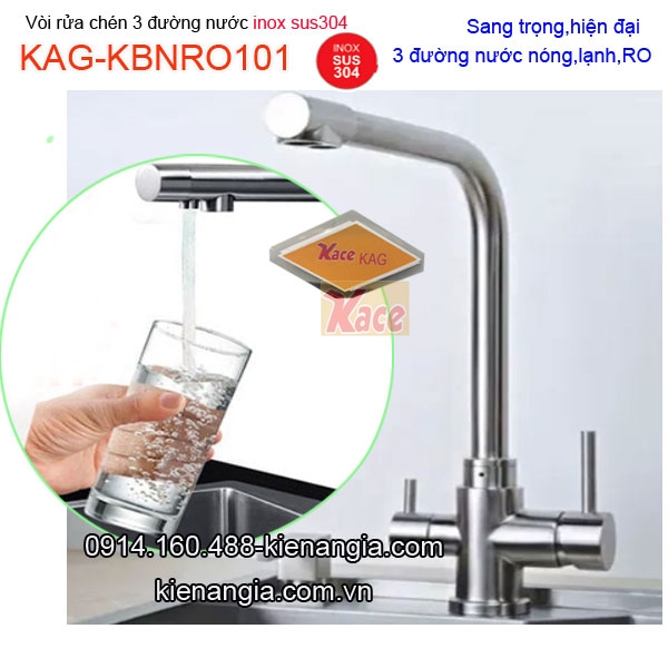 Vòi rửa chén inox 304 có lọc nước RO KAG-KBNRO101