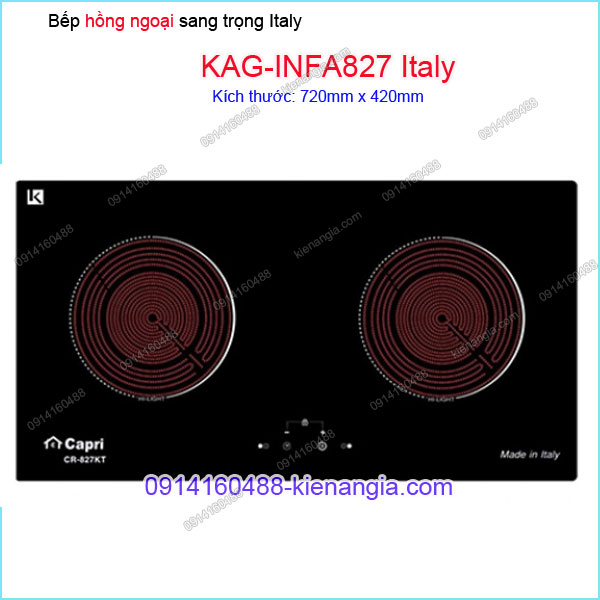 Bếp điện hồng ngoại đôi hiện đại thông minh Capri Italy KAG-INFA827 Italy