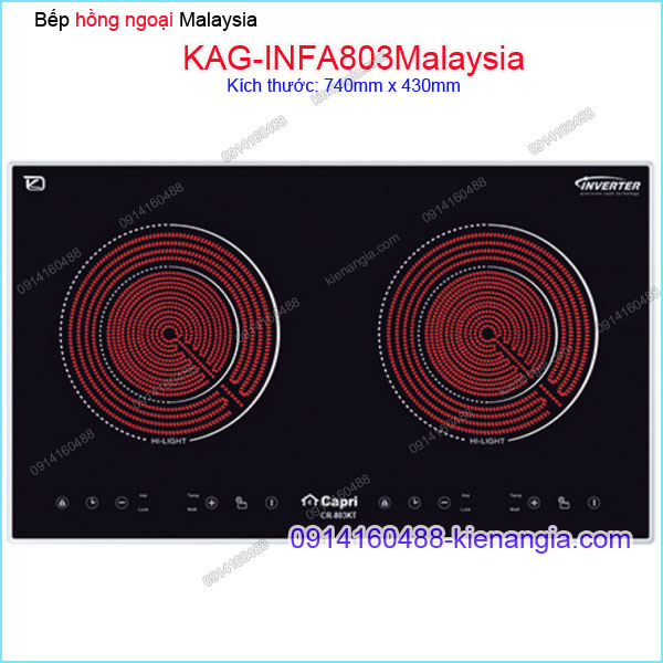 Bếp điện hồng ngoại đôi sung túc Capri Malaysia KAG-INFA803 Malaysia