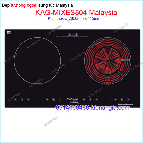 Bếp từ kết hợp hồng ngoại tài lộc  Capri Malaysia KAG-MIXES804 Malaysia