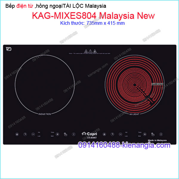 Bếp từ kết hợp hồng ngoại Sung túc Capri Malaysia KAG-MIXES804 Malaysia-New