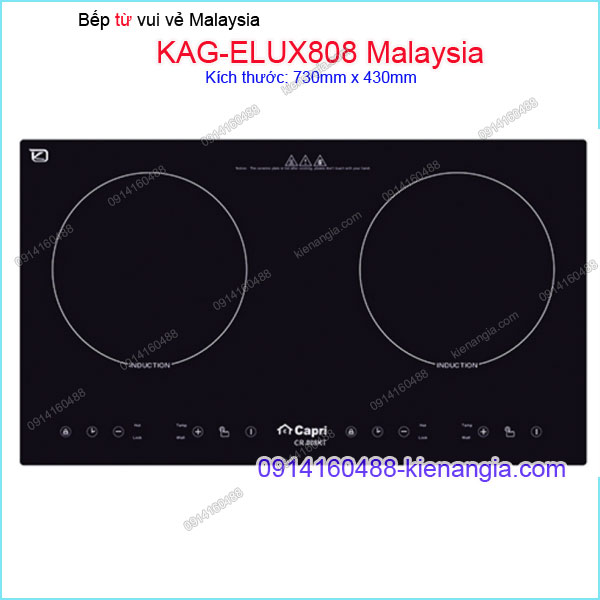 Bếp từ đôi Tiện ích CAPRI Malaysia KAG-ELUX808 Malaysia