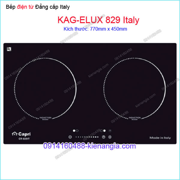 Bếp từ đôi hiện đại Capri Italy KAG-ELUX829 Italy