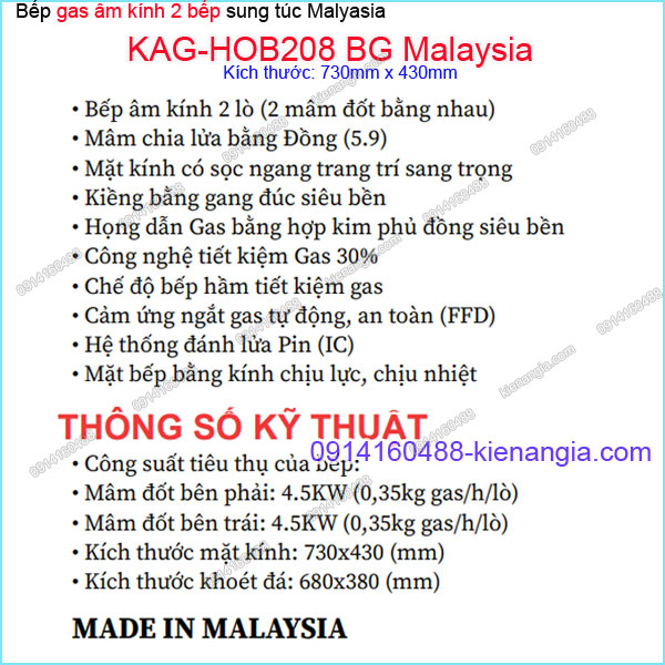 KAG-HOB208-BG-Malaysia-Bep-gas-am-kinh-sum-vay-Malaysia-KAG-HOB208-BG-Malaysia-thong-so