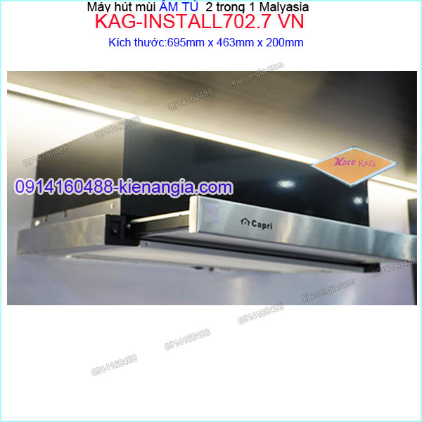 Máy hút mùi âm tủ bếp 70cm CAPRI Malaysia KAG-INSTALL702.7 VN