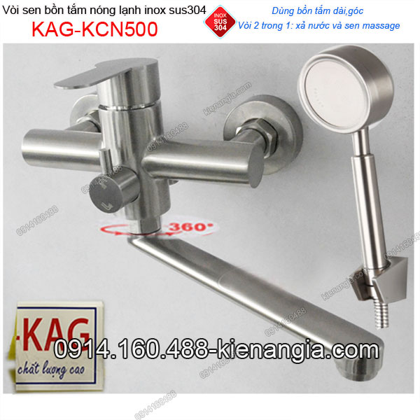 KAG-KCN500-Voi-bon-tam-nong-lanh-inox-sus304-nha-pho-KAG-KCN500-2
