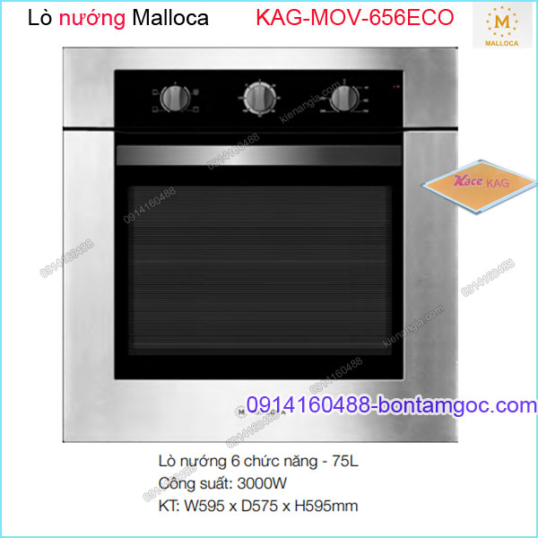 Lò nướng MALLOCA 6 chức năng 75 lít KAG-MOV656ECO