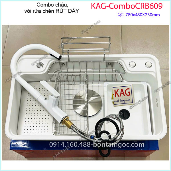 KAG-ComboCRB609-Combo-Chau-voi-rua-chen-RUT-DAY-Trang-78X48cm-KAG-ComboCRB609