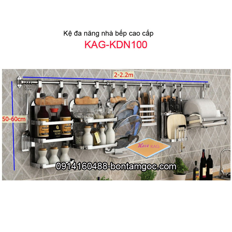 Kệ đa năng nhà bếp KAG-KDN100 trọn bộ phụ kiện