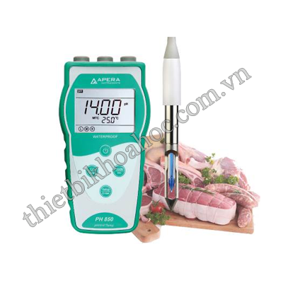 Máy đo pH/mV/Nhiệt độ chuyên dụng đo trong thịt, cá và các loại thực phẩm APERA pH850