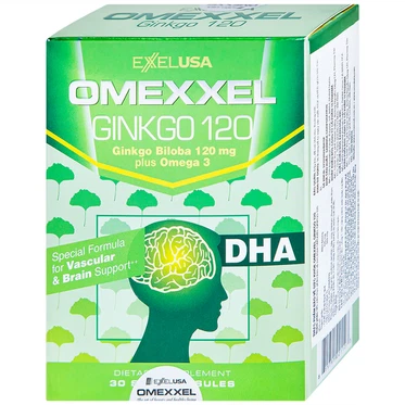 Viên uống Omexxel Ginkgo 120 Excelife hỗ trợ tăng cường tuần