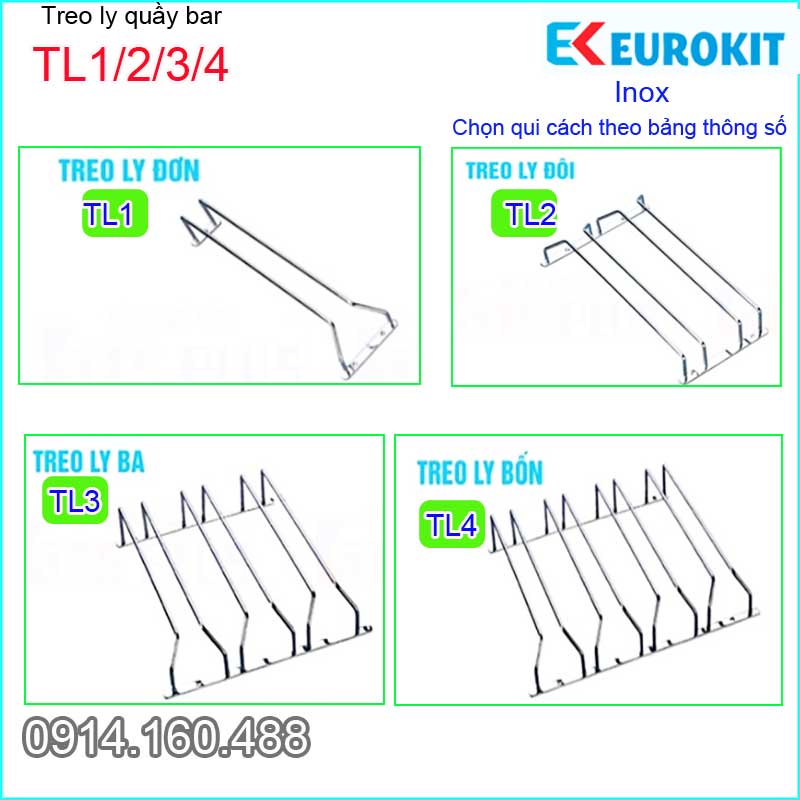Treo ly quầy bar EUROKITS-TL1-2-3-4