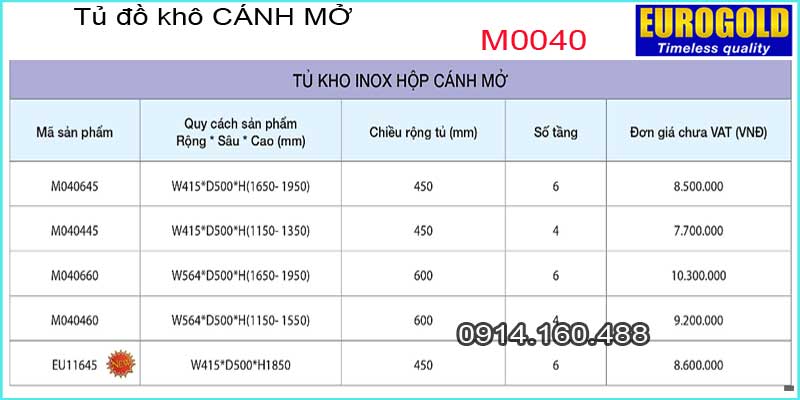 Tu-do-kho-canh-mo-Inox-hop-EUROGOLD-M040-TSKT