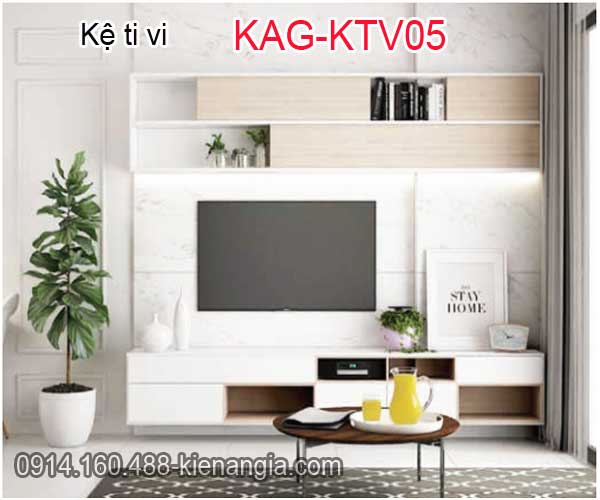 Kệ ti vi trang trí kết hợp KAG-KTV05