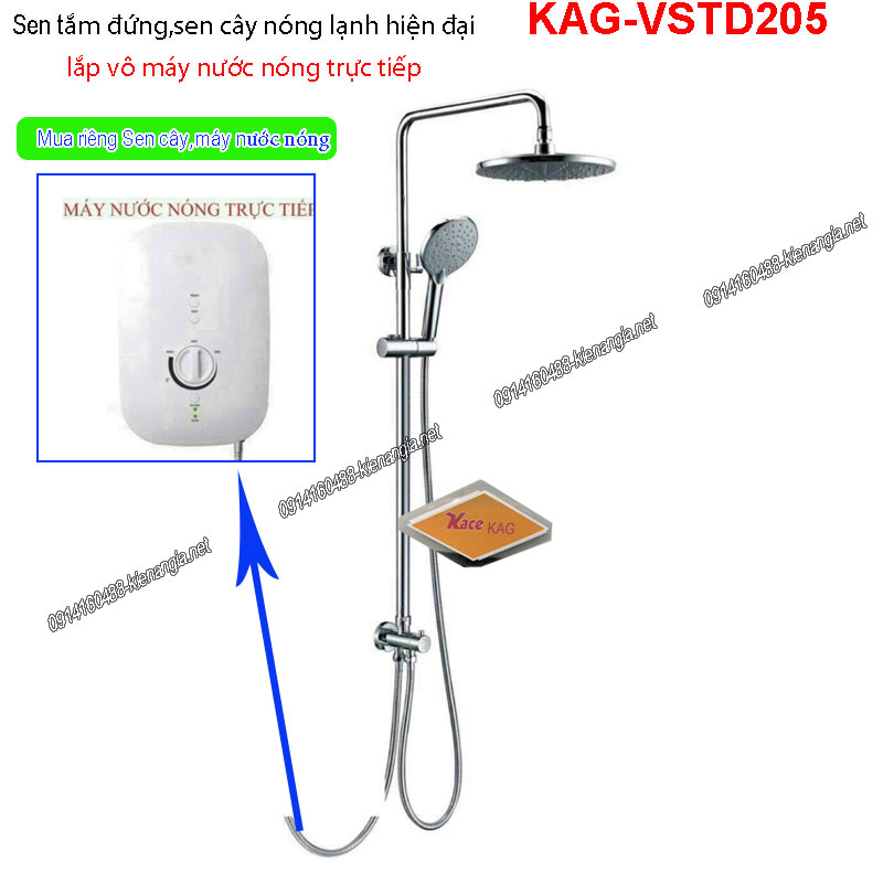 Sen tắm đứng nóng lạnh dùng với máy nước nóng KAG-VSTD205