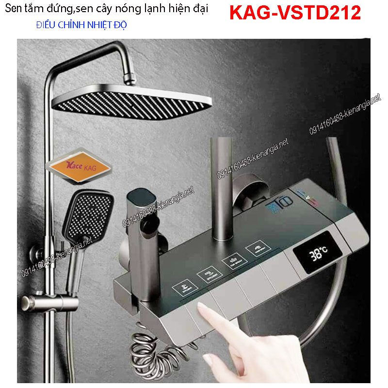 Sen cây bấm phím đàn có vòi xịt điều chỉnh nhiệt độ KAG-VSTD212