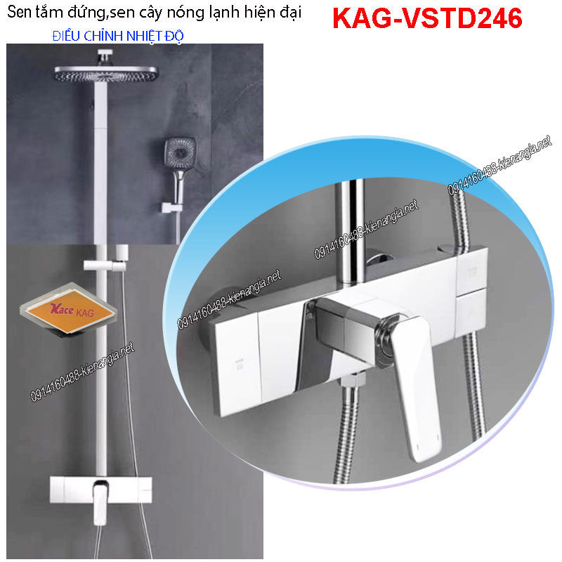 Sen tắm đứng điều chỉnh nhiệt độ bấm phím đàn KAG-VSTD246