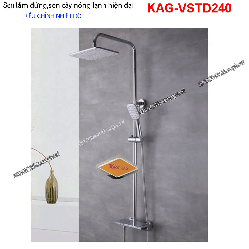 Sen tắm đứng điều chỉnh nhiệt độ bấm phím đàn KAG-VSTD240