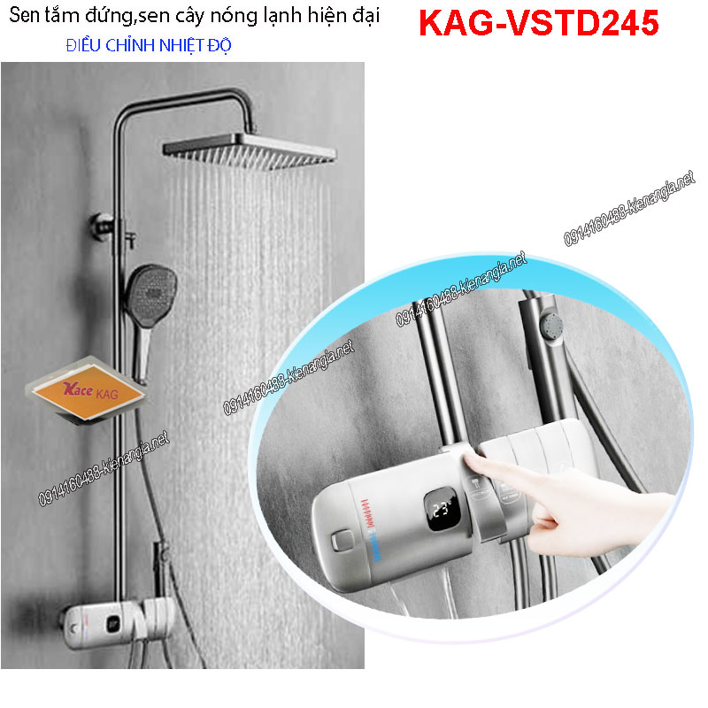 Sen tắm đứng điều chỉnh nhiệt độ bấm phím đàn KAG-VSTD245