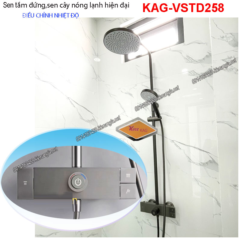 Sen tắm đứng điều chỉnh nhiệt độ bấm phím đàn KAG-VSTD258