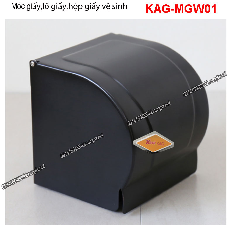 Hộp giấy vệ sinh,lô giấy kín màu Đen sang trọng KAG-MGW01