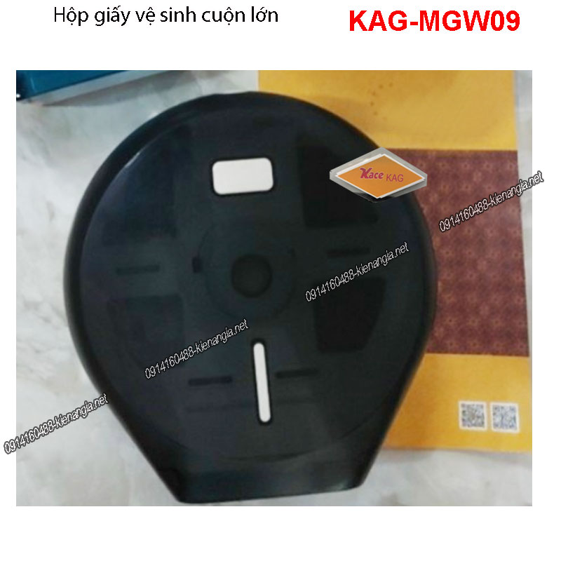 Hộp giấy vệ sinh cuộn lớn màu đen 2 chế độ KAG-MGW09