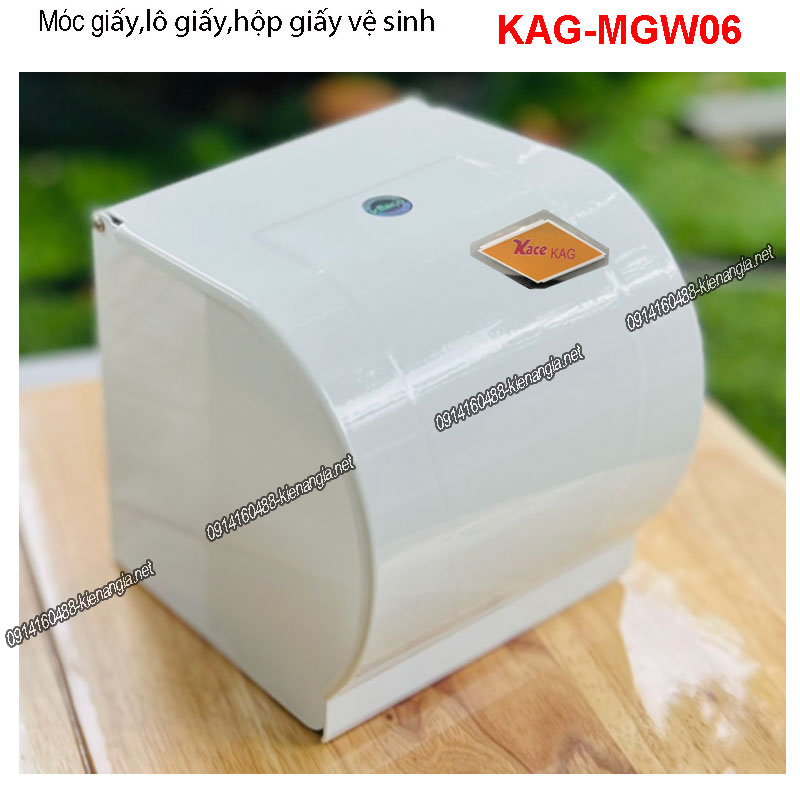 Hộp giấy vệ sinh,lô giấy kín màu Trắng sang trọng KAG-MGW06