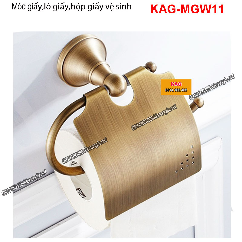 Lô giấy vệ sinh vàng đồng cổ điển KAG-MGW11