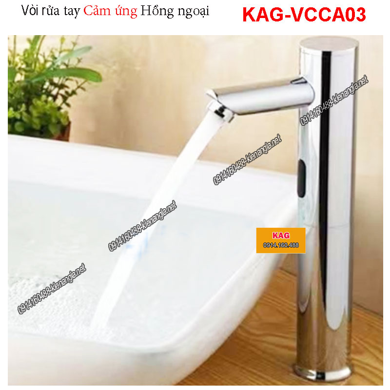 Vòi rửa tay cảm ứng hồng ngoại CAO 30cmKAG-VCCA03