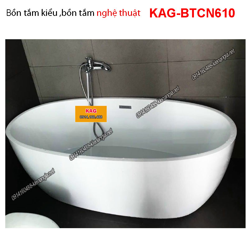 Bồn tắm kiểu Oval,bồn độc lập KAG-BTCN610