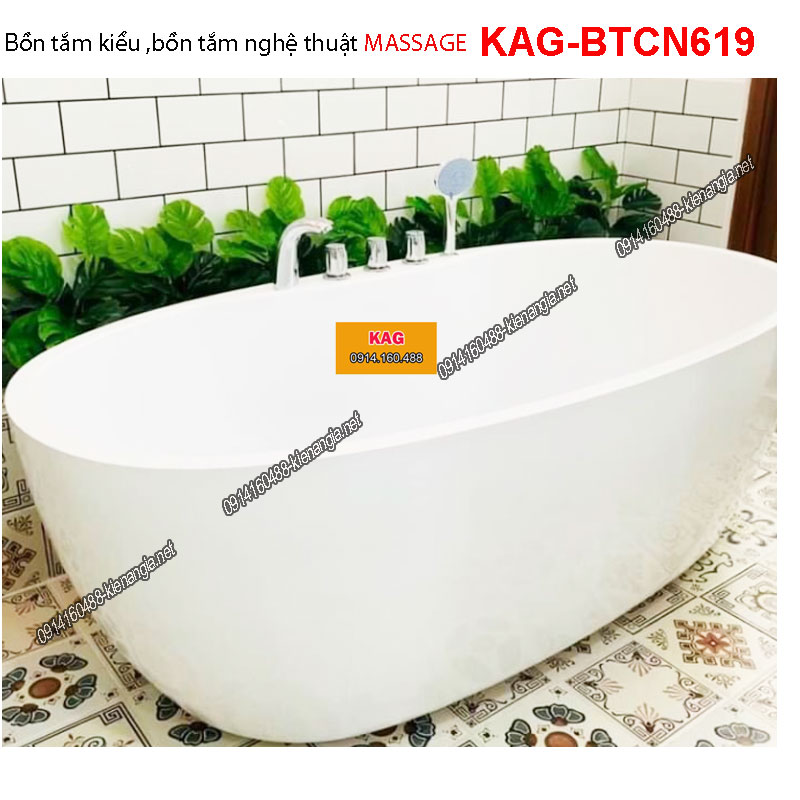 Bồn tắm kiểu Oval Massage KAG-BTCN619