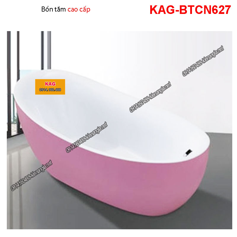 Bồn tắm kiểu thuyền ,bồn độc lập Hồng KAG-BTCN627