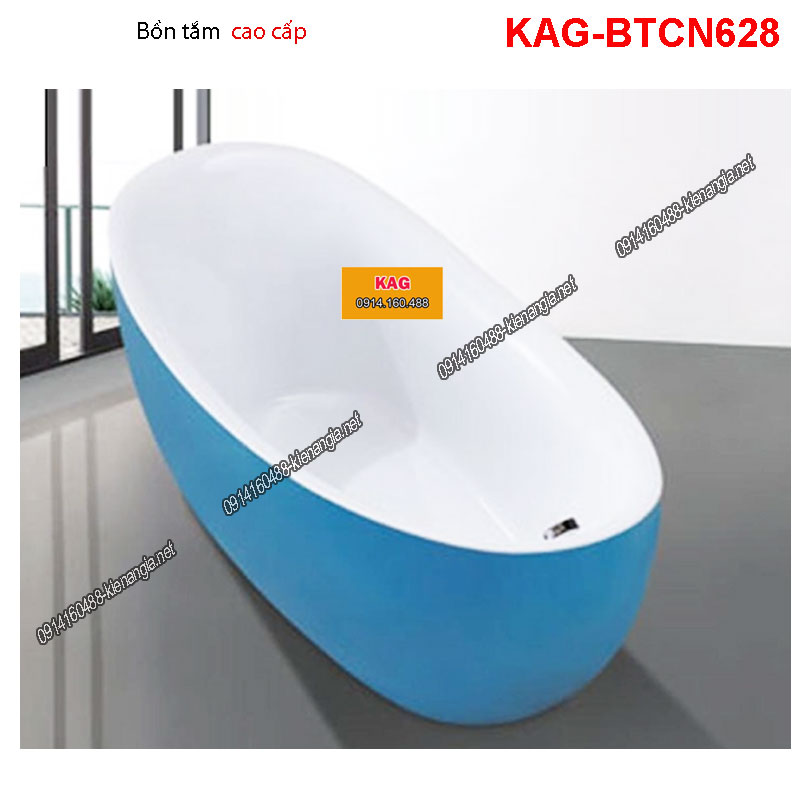 Bồn tắm kiểu thuyền Xanh da trời KAG-BTCN628