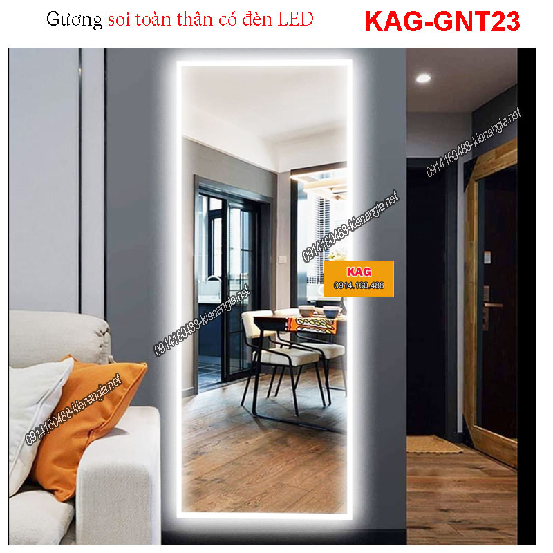 Gương soi toàn thân có đèn LED cảm ứng KAG-GNT23