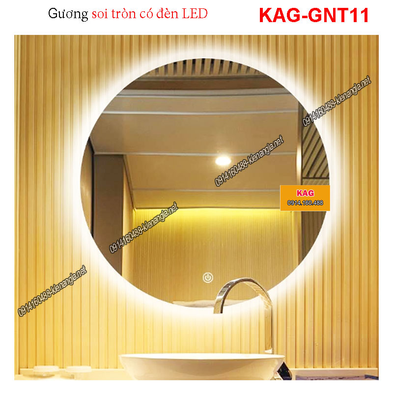 Gương soi Tròncó đèn LED cảm ứng KAG-GNT11
