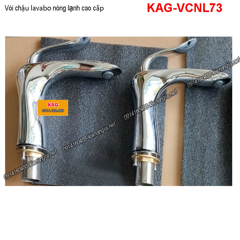 Vòi Chậu lavabo nóng lạnh Chrome bóng KAG-VCNL73