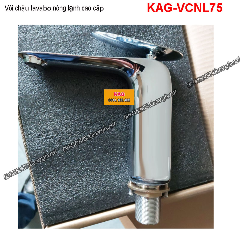 Vòi Chậu lavabo nóng lạnh Chrome bóng KAG-VCNL75