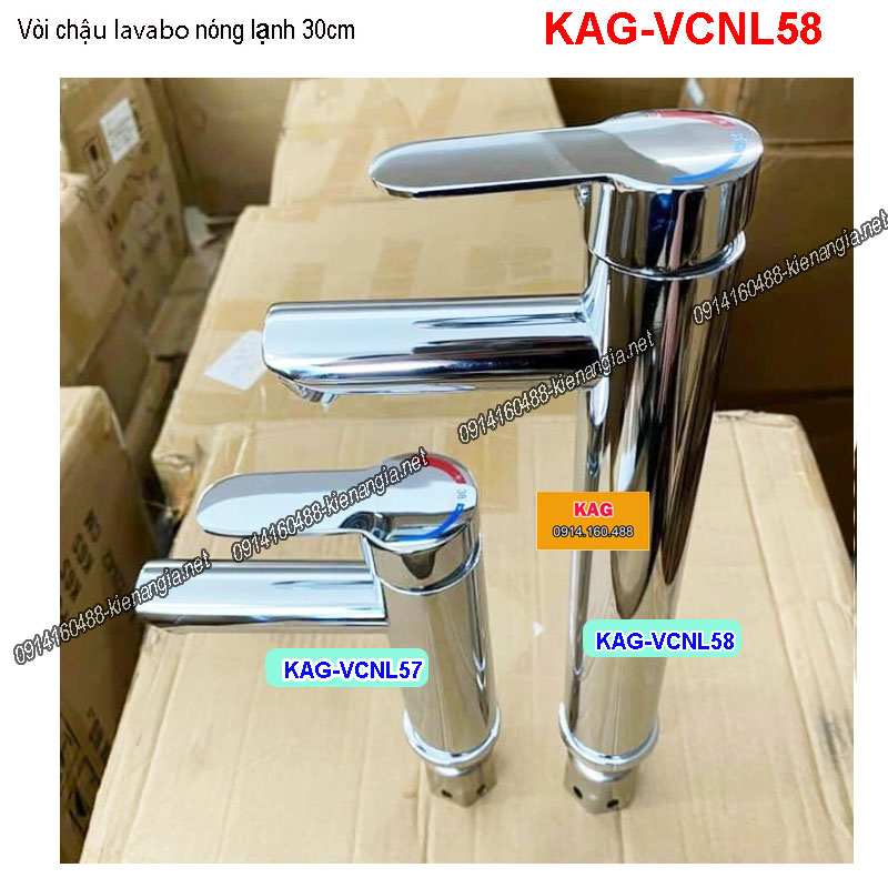 Vòi 30cm lavabo ĐẶT BÀN  Chrome bóng KAG-VCNL58