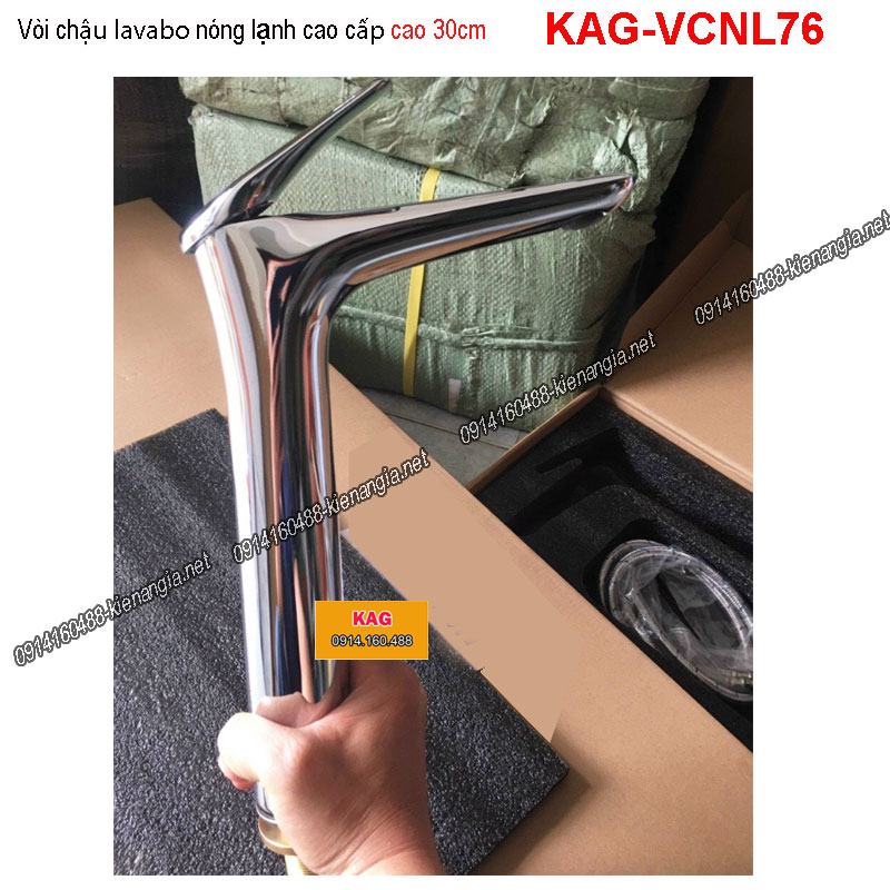 Vòi 30cm lavabo ĐẶT BÀN  Chrome bóng KAG-VCNL76