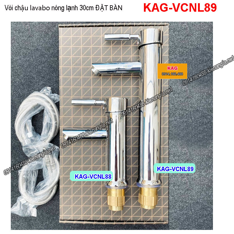 Vòi 30cm lavabo ĐẶT BÀN  Chrome bóng KAG-VCNL89