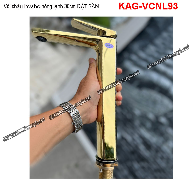 Vòi 30cm lavabo ĐẶT BÀN Vàng 24 K KAG-VCNL93