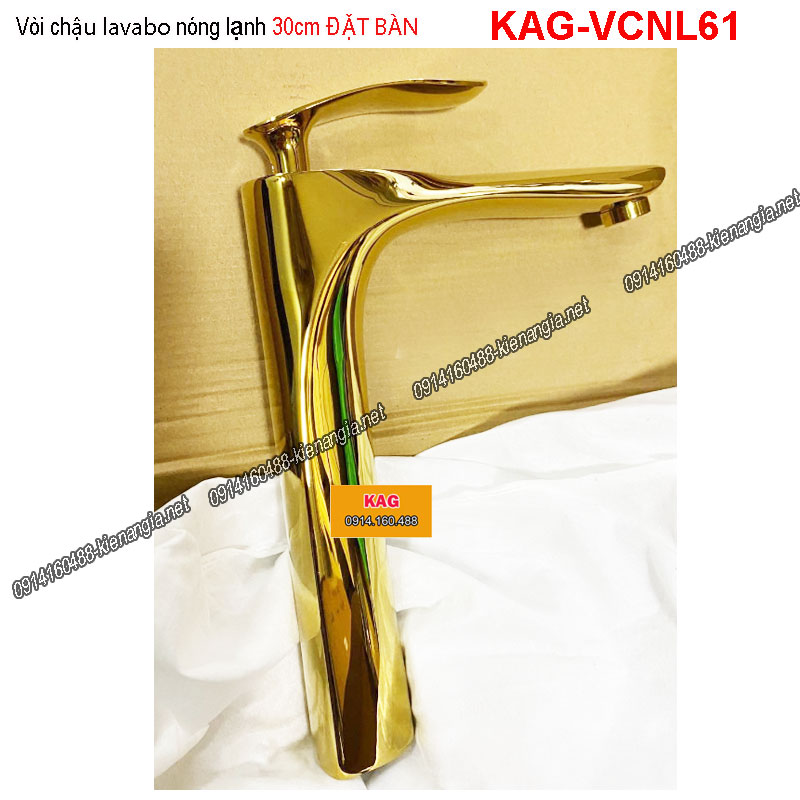 Vòi 30cm lavabo ĐẶT BÀN Vàng 24 K KAG-VCNL61