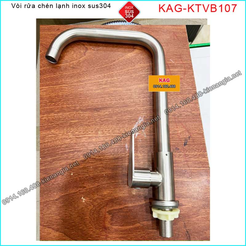 Vòi chậu rửa chén lạnh INOX SUS304 KAG-KTVB107