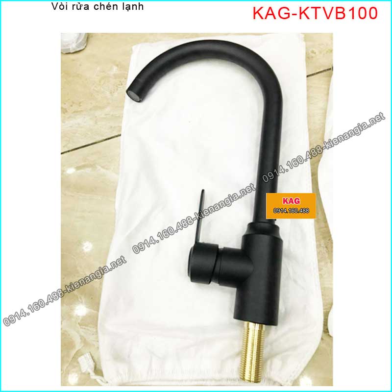 Vòi rửa chén lạnh màu ĐEN KAG-KTVB100