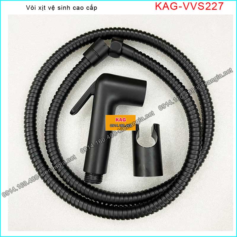 Vòi xịt vệ sinh cao cấp màu đen KAG-VVS227